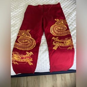 Supreme Red Dragon work pants